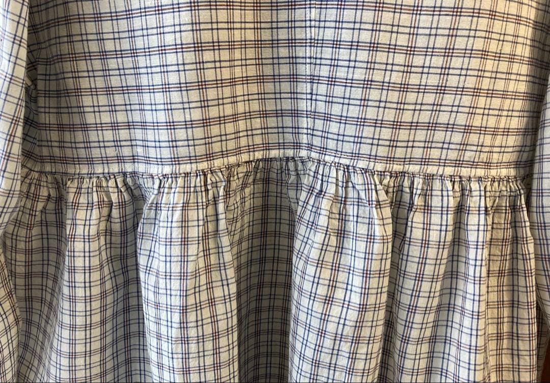 《美品★未使用》45rpm★2006年夏カタログ掲載★カディ格子柄シャツ