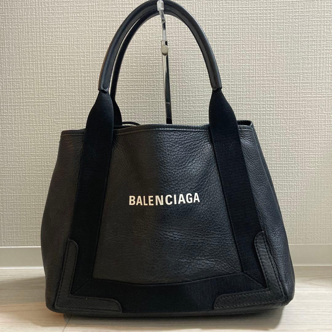 ✨超美品・現行✨バレンシアガ ネイビーカバスS ハンドバッグ レザー