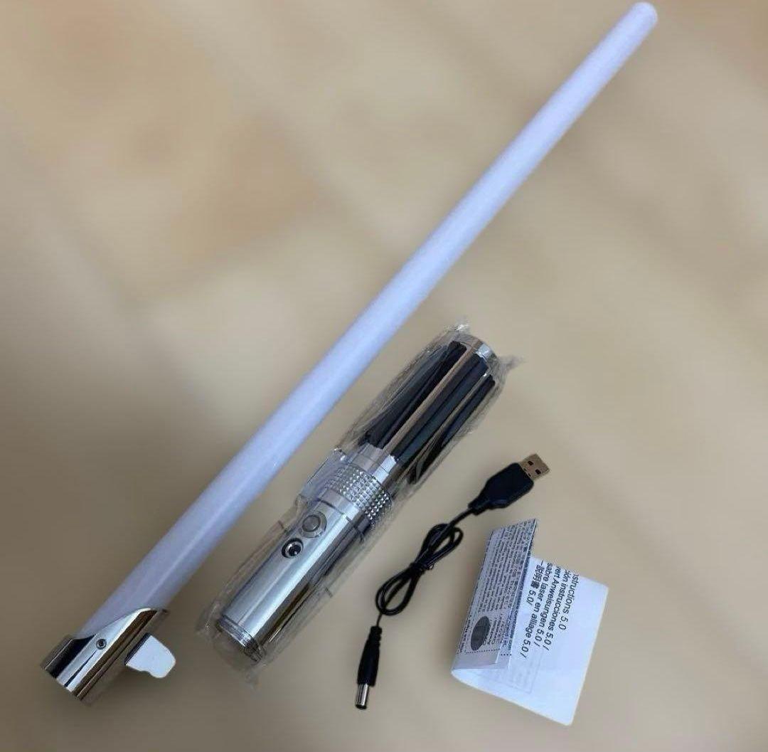 新品☆ メタルライトセーバー 音 光 振動 USB充電 アナキン スター