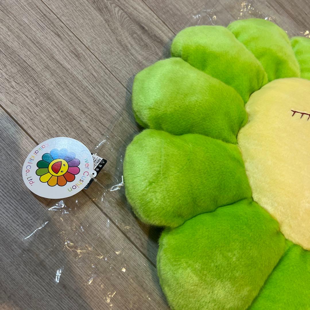 村上隆 カイカイキキ クッション 60cm 正規品 グリーン - メルカリ