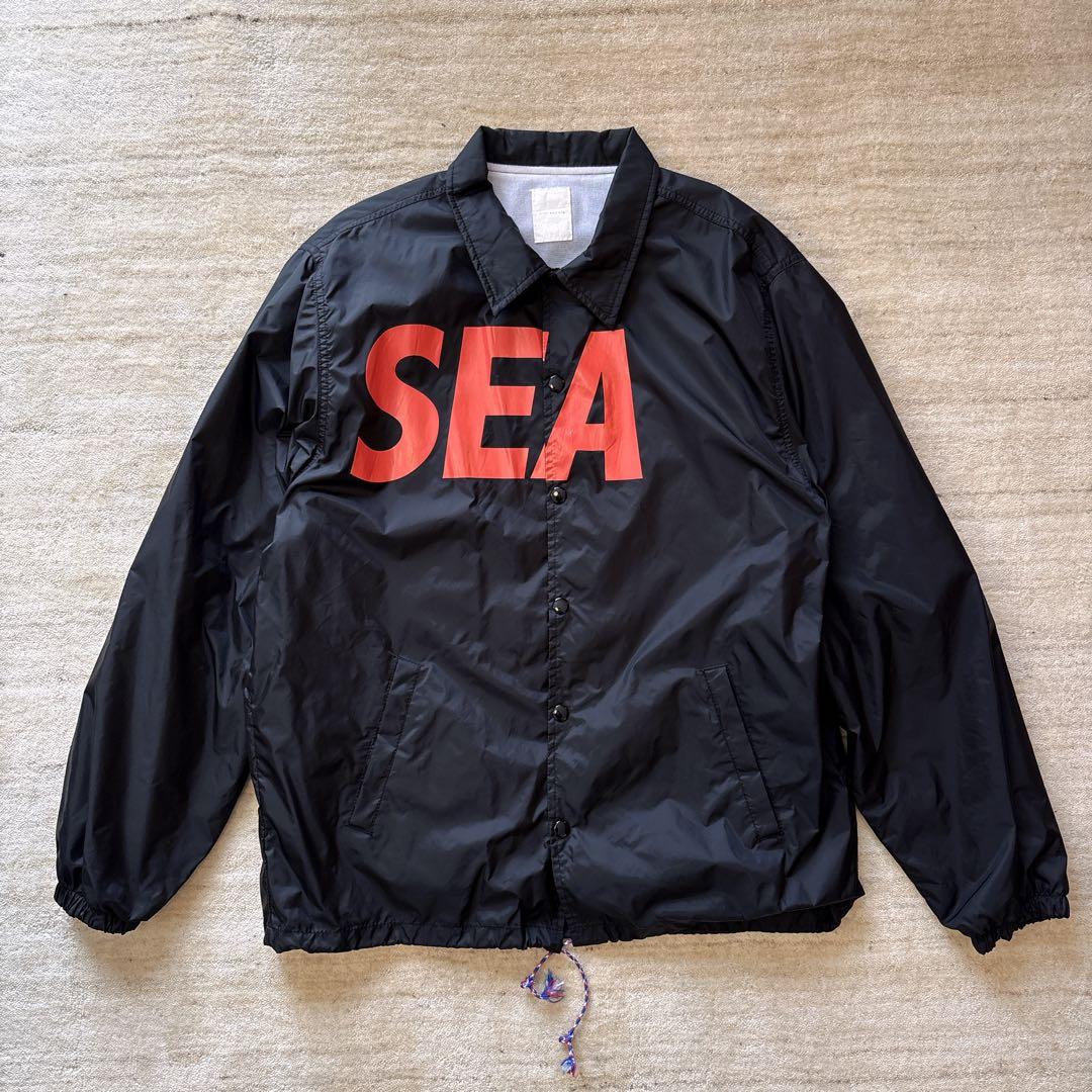 ウィンダンシー ビッグロゴ ナイロン コーチジャケット 両面プリント M