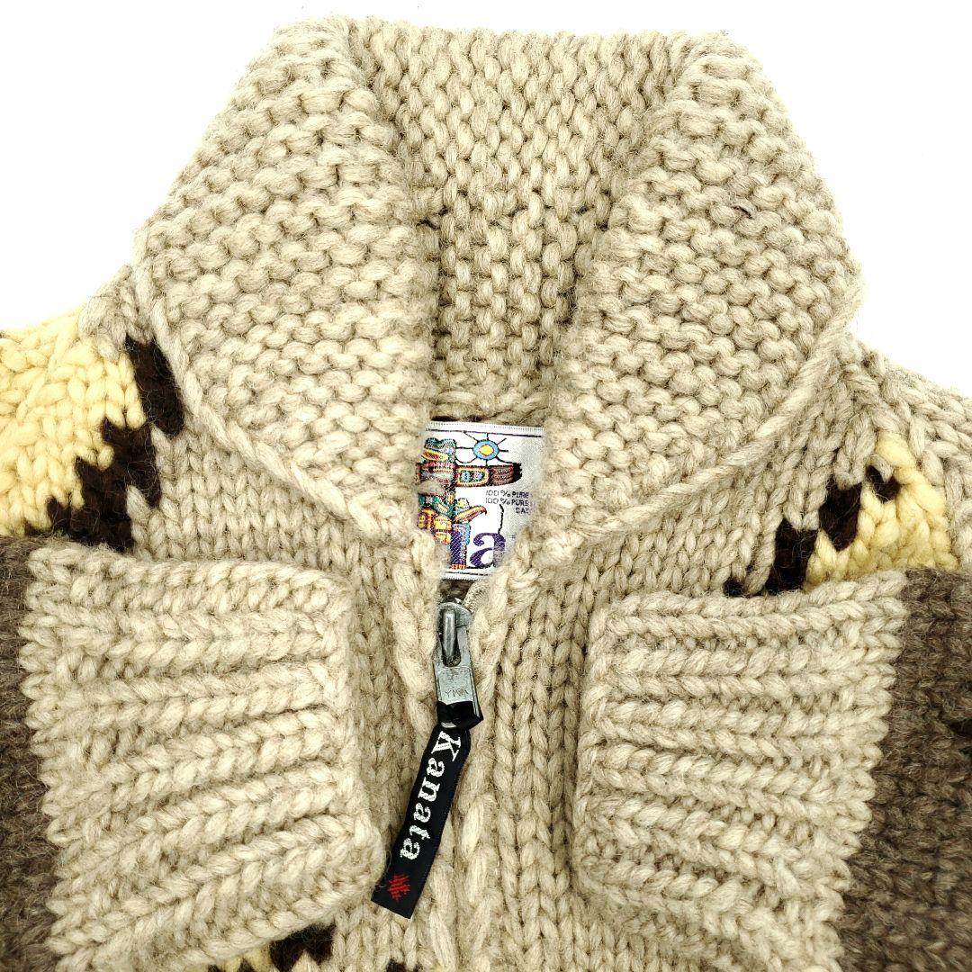 希少カモフラ迷彩柄◇Kanata◇M位カナダ製カウチンセーター最高級