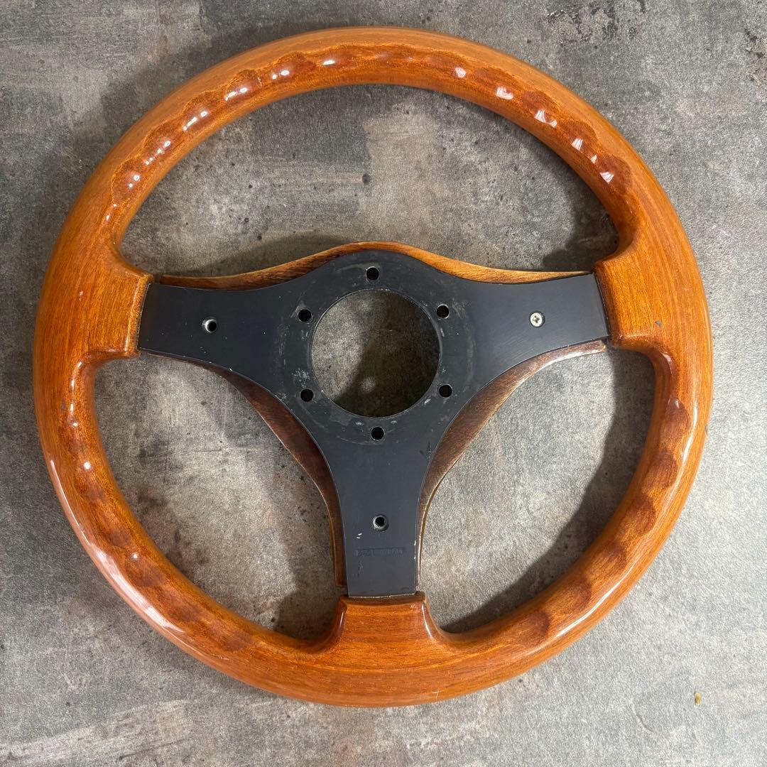 《ミケロッティ》レア希少昭和レトロ31φ当時物ウッド ハンドル VIP車