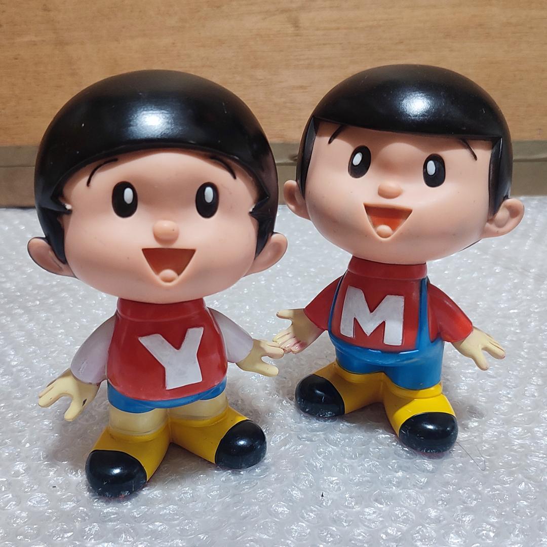 初代 ヤン坊 マー坊 ソフビ人形 貯金箱 ヤンボー マーボー - メルカリ