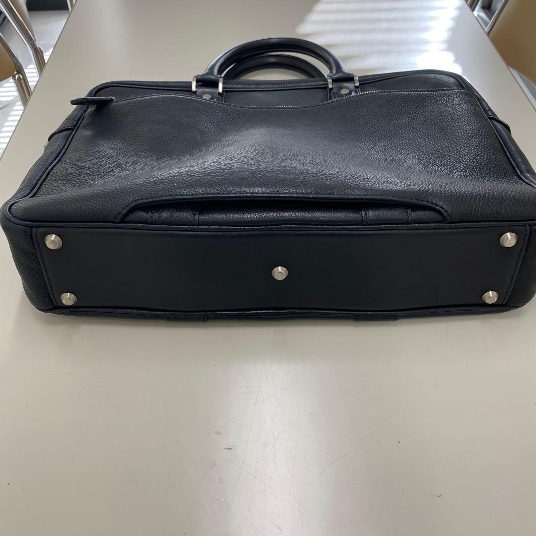 定12万土屋鞄ブレントレザー革ブリーフビジネスバッグ黒ブラック美品
