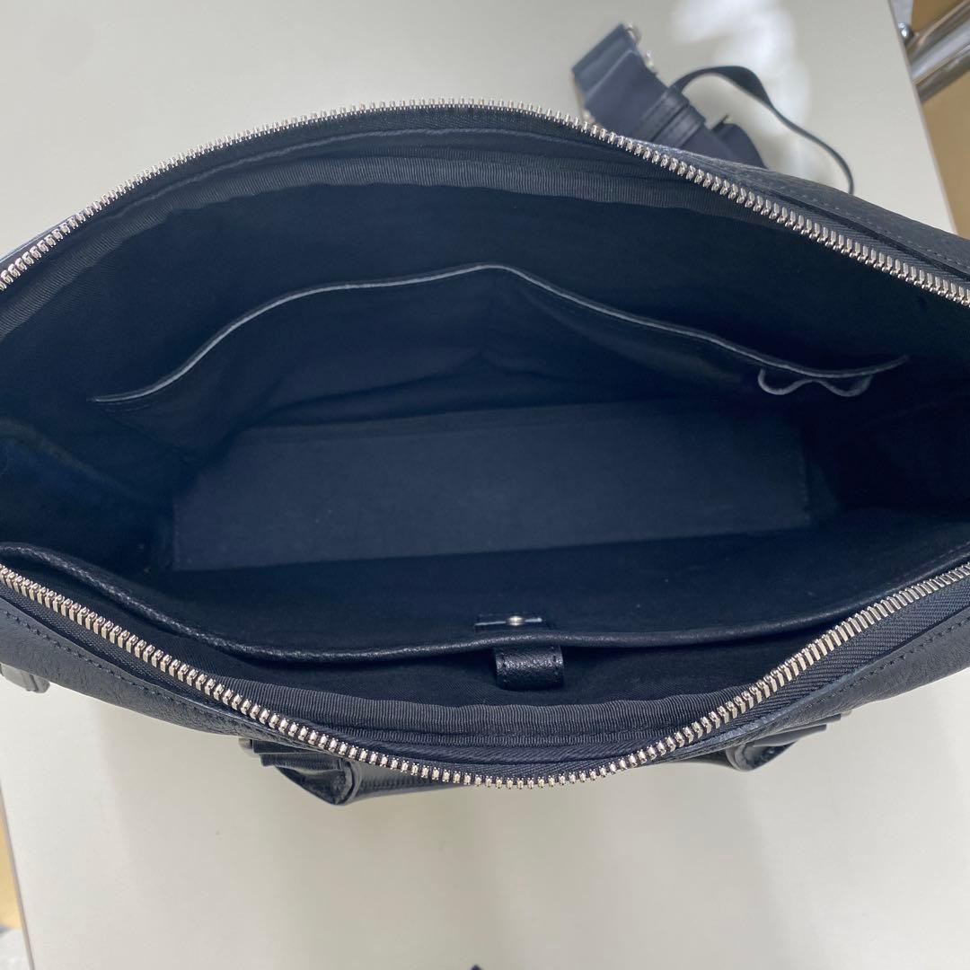 定12万土屋鞄ブレントレザー革ブリーフビジネスバッグ黒ブラック美品