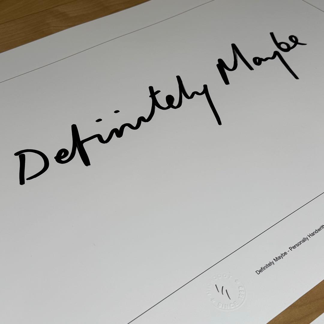 definitely maybe 直筆サイン OASIS ファーストアルバムロゴ - メルカリ