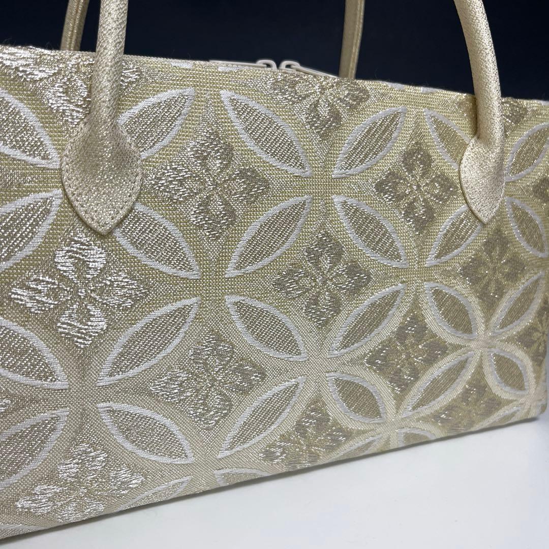 新品未使用品 京都 西陣織正絹帯地使用 利休バッグお茶席 250311