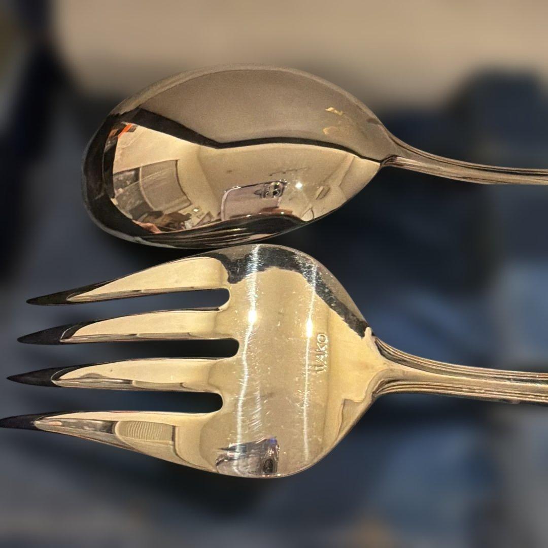 希少】銀座和光 WAKO 銀仕上げ サービングセット スプーン＆フォーク