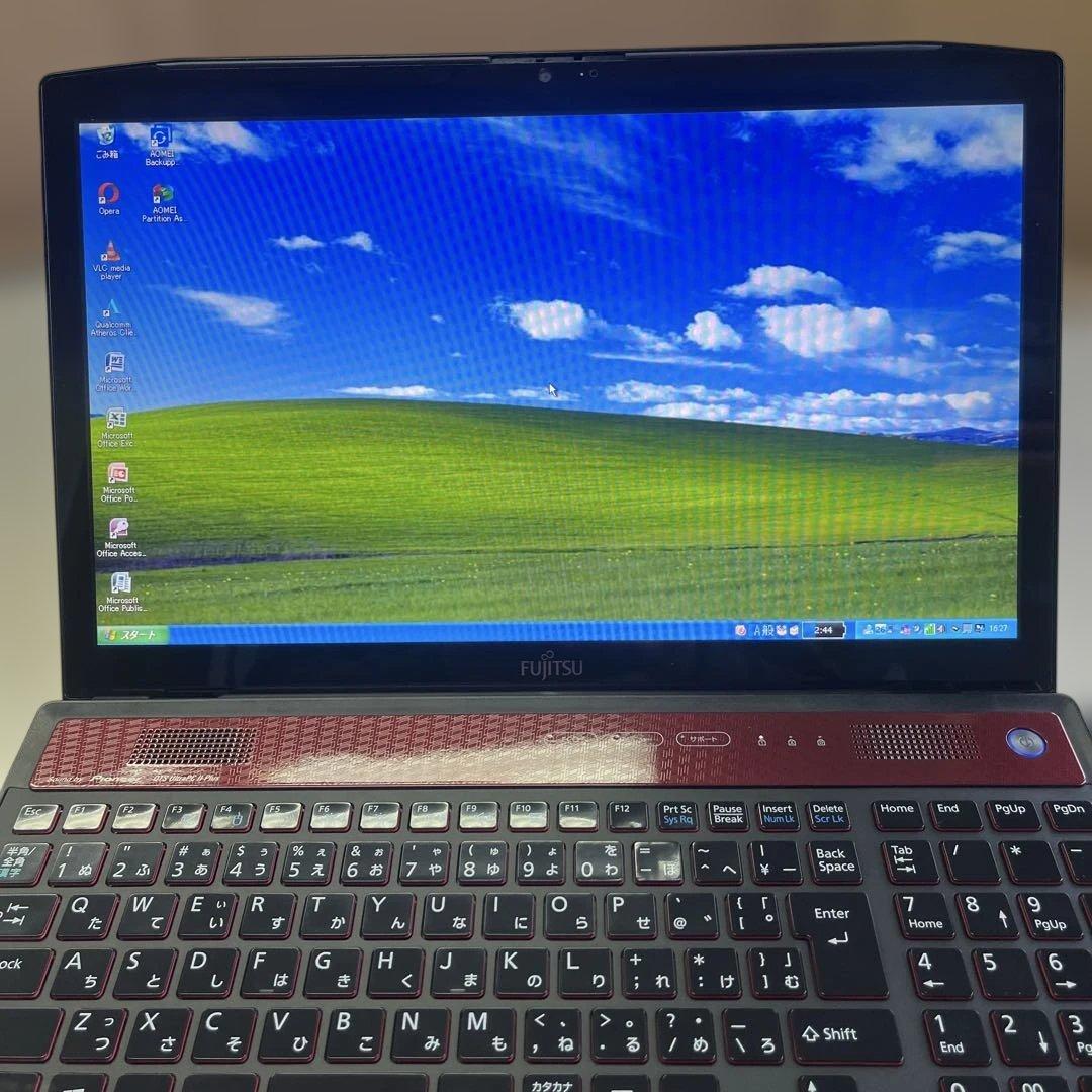 ☆格安WinXP☆富士通15.6インチ大画面第3世代i7PC☆長時間バッテリー付