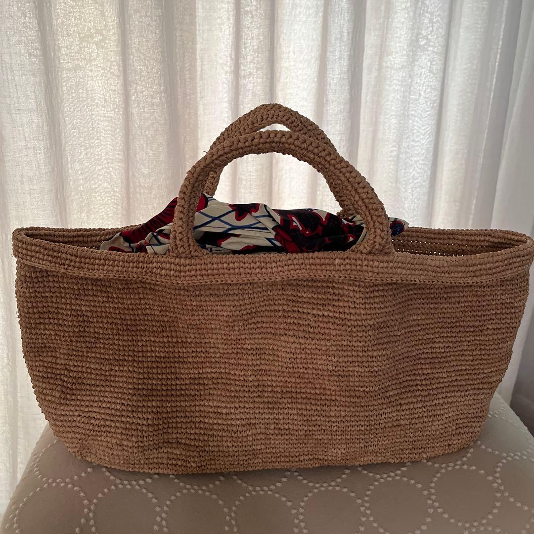 【美品】Plantation かごバッグ ベージュ ナチュラル 美品】Plantation かごバッグ ベージュ ナチュラル