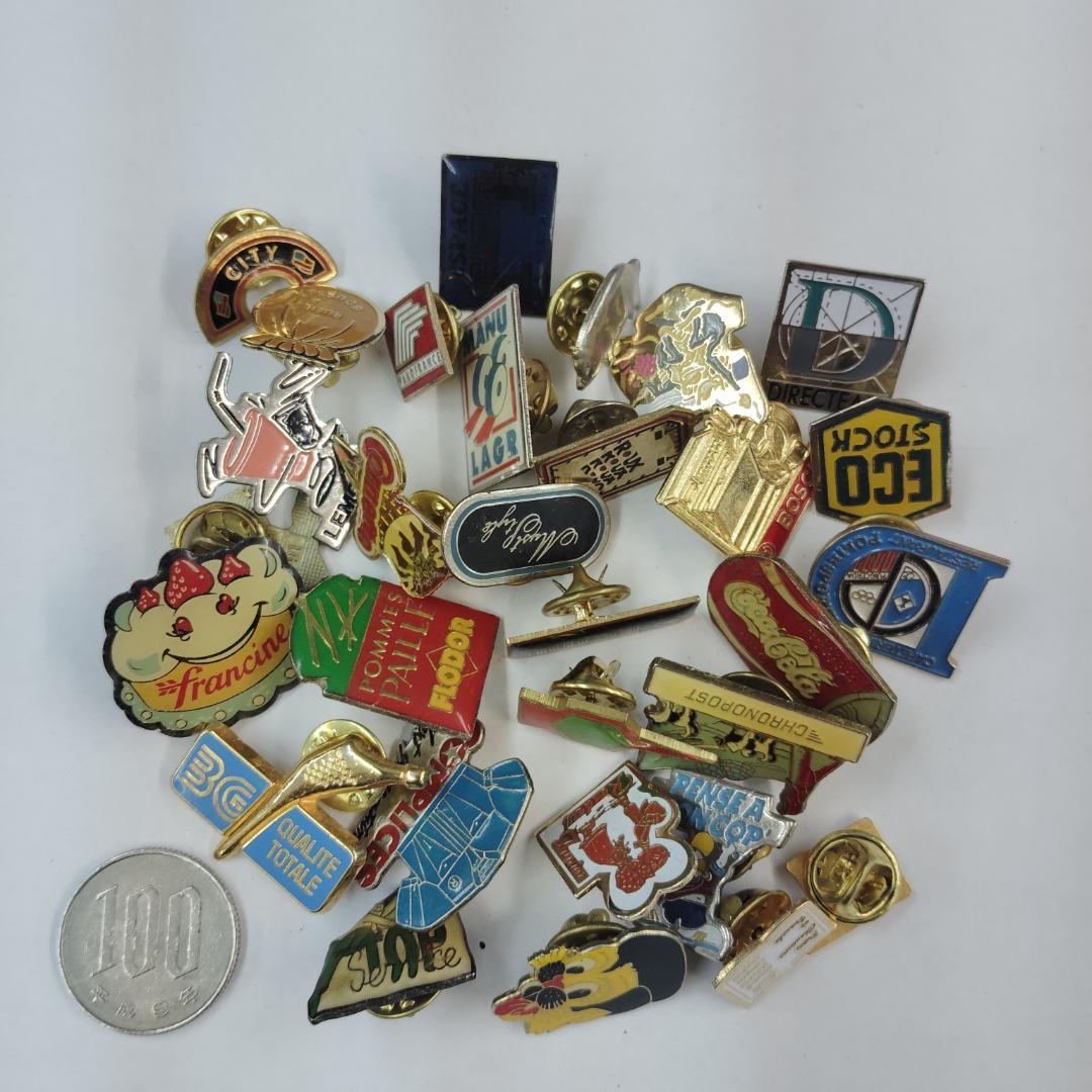 S94 30個 フランス ピンバッジ 大量 まとめ売り まとめて セット 卸売