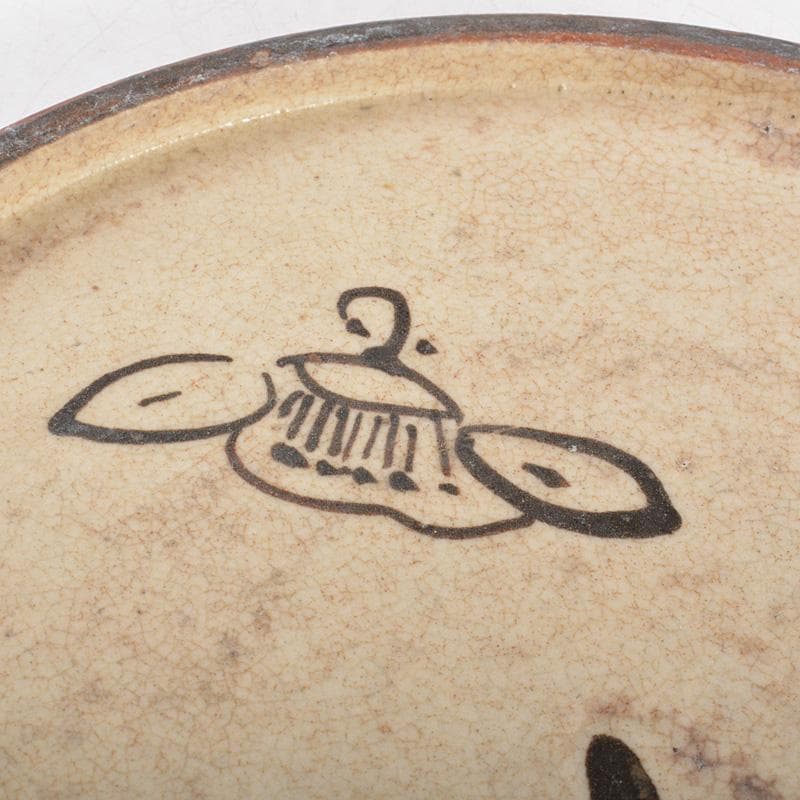 美濃焼 織部焼 飾り皿 石皿 行灯皿 C 6540