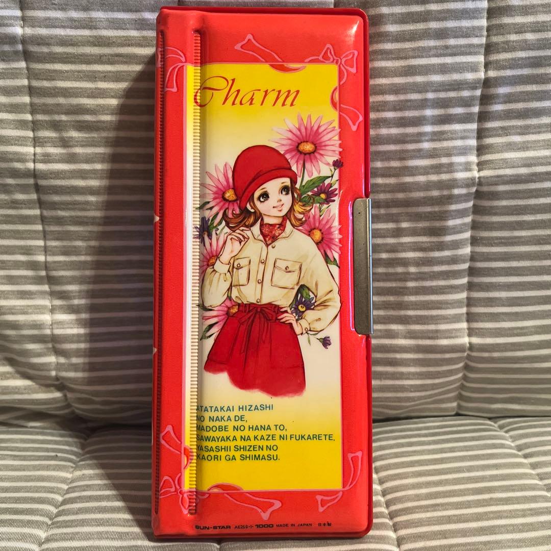 新品未使用 昭和レトロ サンスター3面マチックMG筆入 谷ゆき子