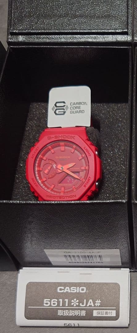 未使用G-SHOCK GA-2100-4AJF レッド Amazon.com: Casio G-shock Carbon Core Guard Ga-2100-4ajf Mens