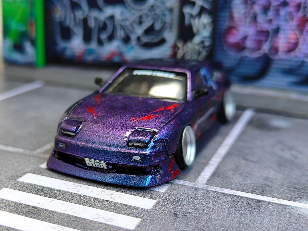 ホットウィールカスタム 日産 180sx フルエアロ マジョーラ トミカ改造
