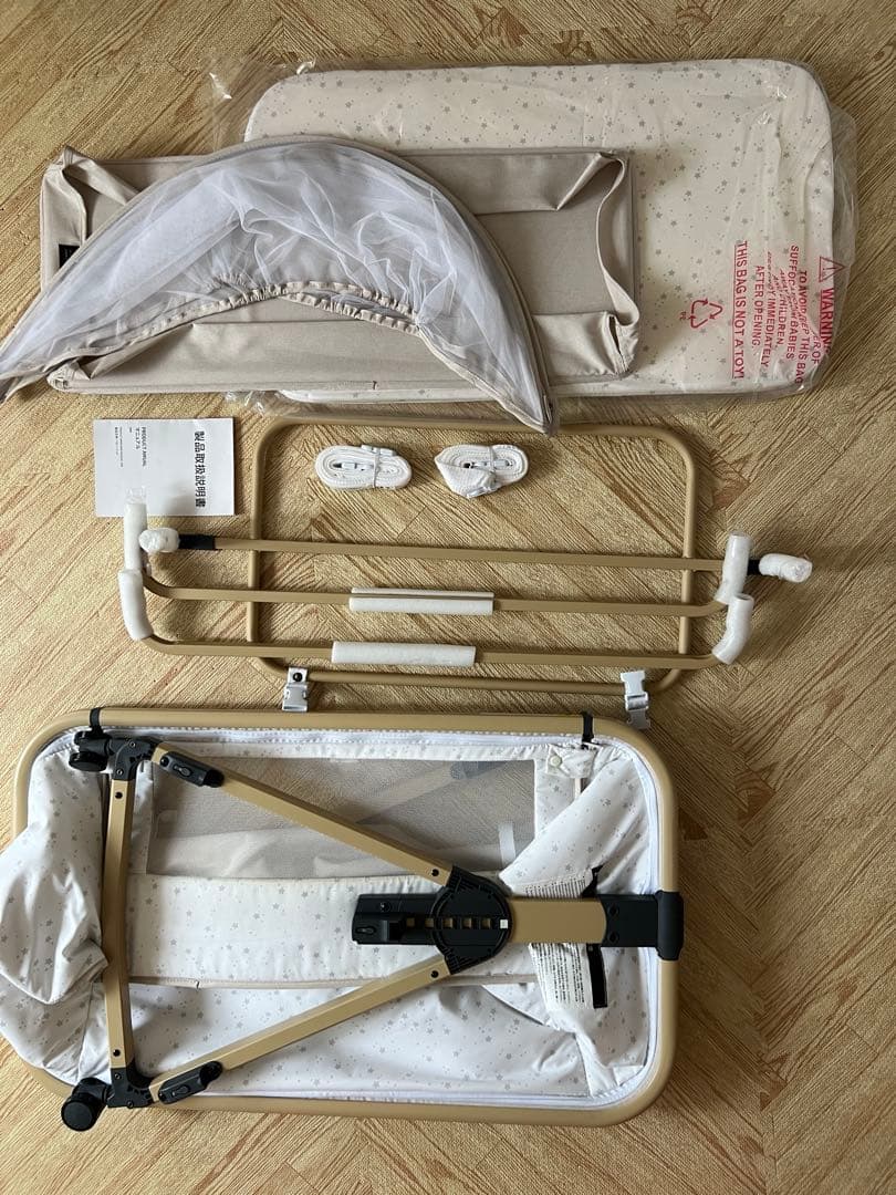 HZDMJ ベビーベッド　コンパクトベビーベッド　ベージュ　おまけあり 楽天市場】HZDMJ ベビーベッド 折りたたみ おすすめ 添い寝ベッド