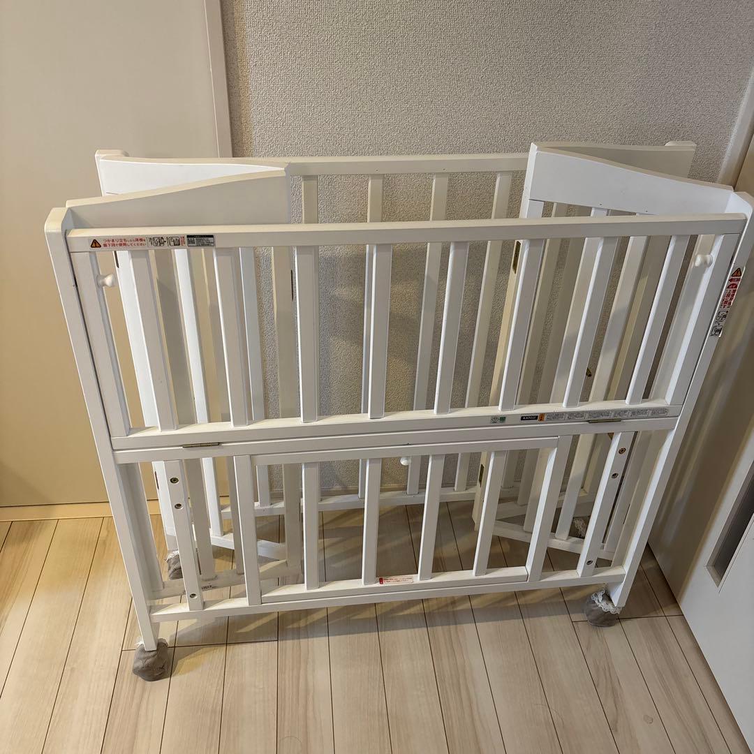 カトージ ベビーベッド 折り畳み ホワイト カトージ（KATOJI） ベビーベッド 折りたたみ ベッド ミニ ホワイト