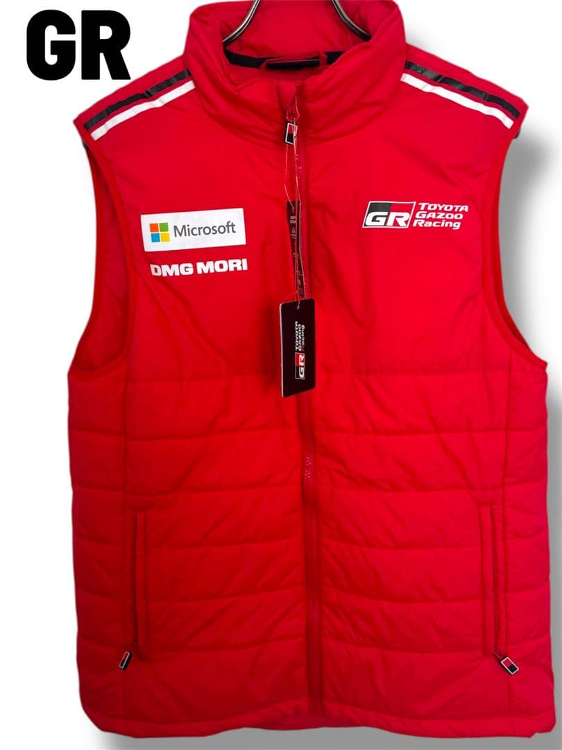 TOYOTA GAZOO Racing レッド ダウンベスト Mサイズ　GR 赤 トヨタ（TOYOTA） TOYOTA GAZOO Racing オフィシャル WRC チーム ジレ