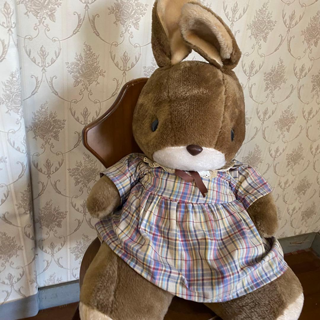 リトルハウス ぬいぐるみ 昭和 レトロ ファンシー 当時物 うさぎ 茶色