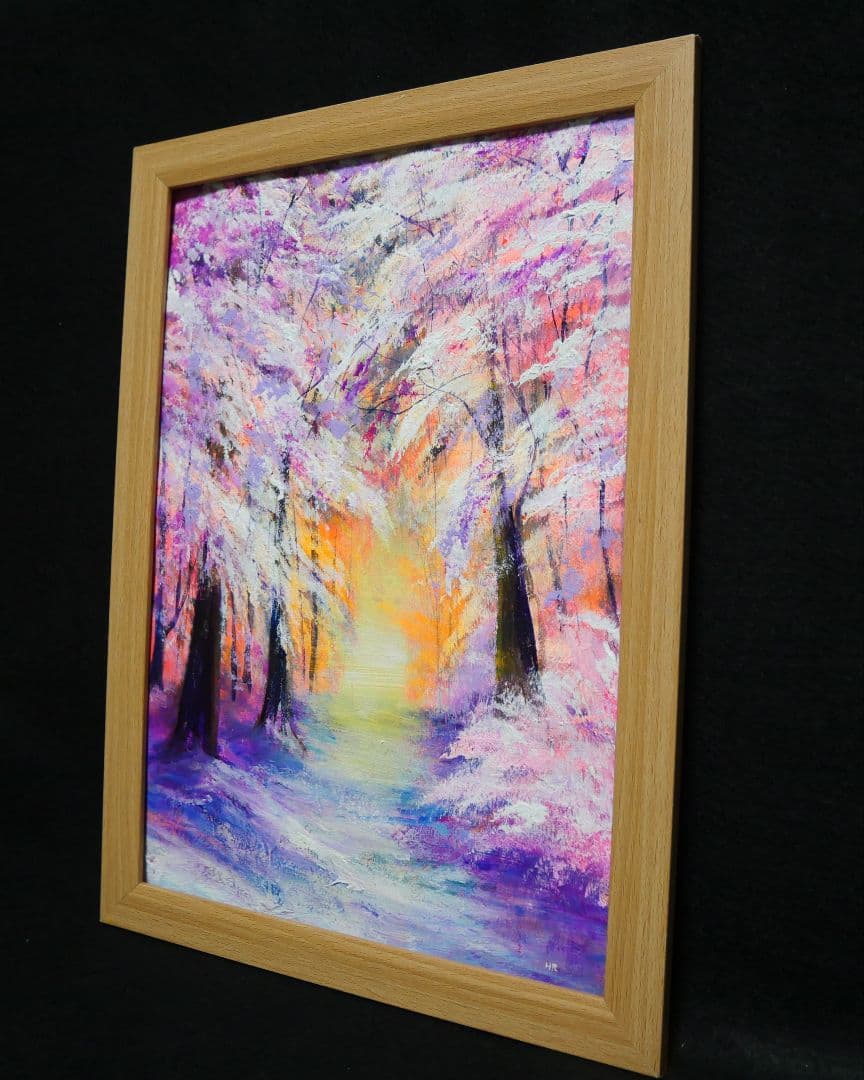 油絵 絵画 【冬の朝日】 - メルカリ