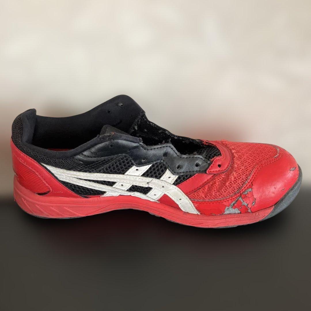 ASICS 安全靴 レッド/ブラック - メルカリ