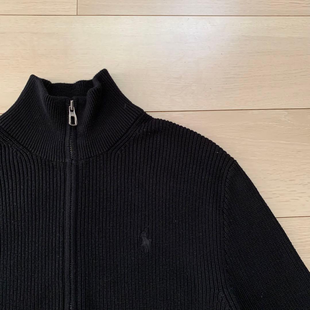 美品 polo Ralph Lauren ドライバーズニット 黒 コットン S - メルカリ