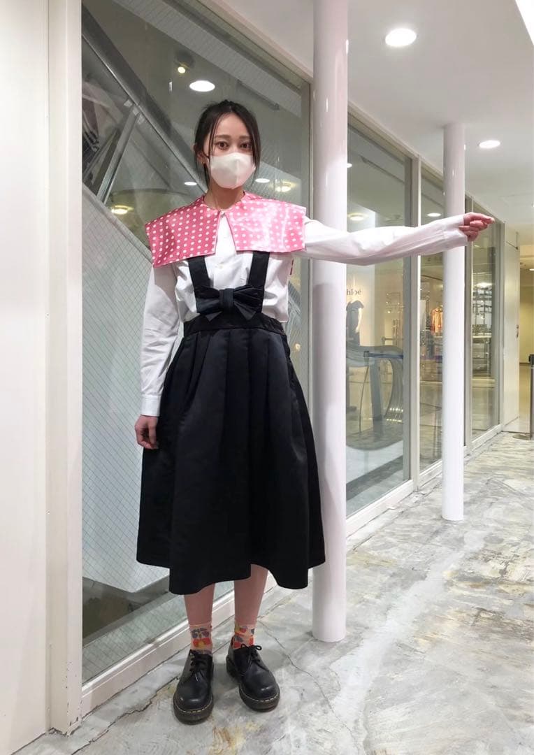 2023ss コムデギャルソン GIRL サテン リボンジャンパースカート