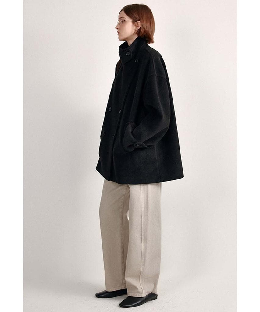 fssnb】FanoStudios スタンドネック ベーシックハーフコート・L - メルカリ