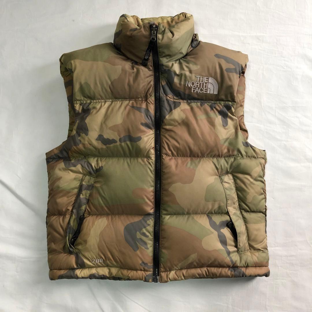 THE NORTH FACE ノースフェイス カモフラ ダウンベスト FP700 THE NORTH FACE - ノースフェイス 迷彩 ヌプシ ダウン ベスト メンズ S