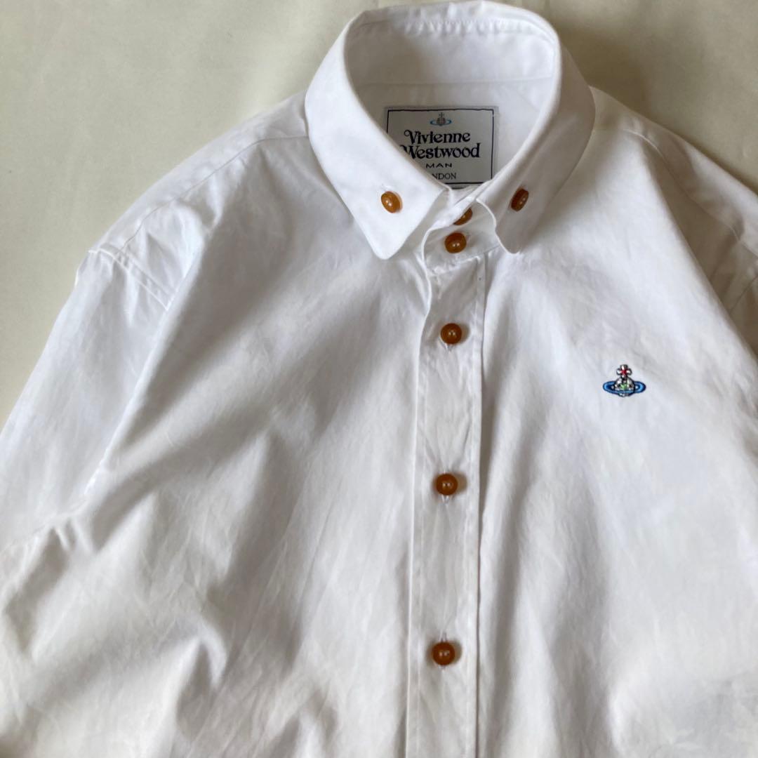 ヴィヴィアンウエストウッド シャツ 花柄 白 ボタンダウン - メルカリ