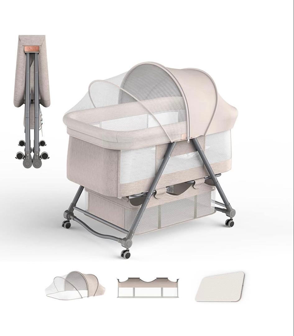 ZOOBLYベビーベッド 折りたたみ式 ベージュ Amazon.co.jp: ZOOBLY ベビーベッド 添い寝ベッド 折りたたみ ミニ