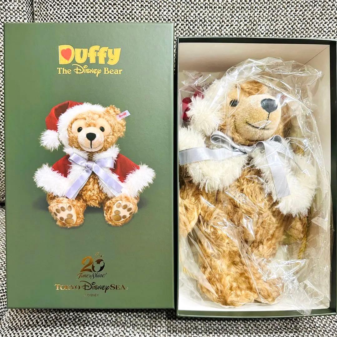 【限定品】シュタイフ ダッフィー 白タグ 箱付 クリスマス テディベア 限定品「ダッフィー」東京ディズニーシー20周年記念！初のクリスマス