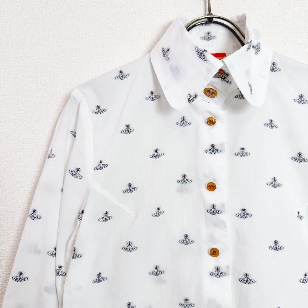 ヴィヴィアンウエストウッド 総柄 オーブ シャツ 丸襟 - メルカリ