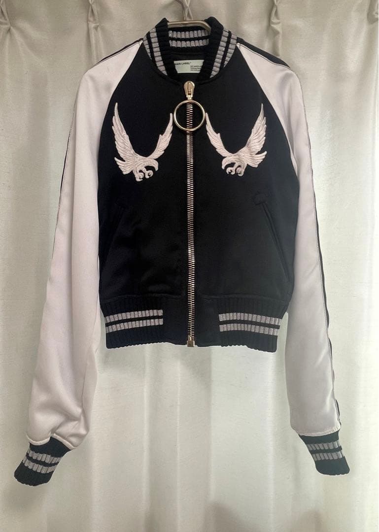 SALE品 未使用 OFF WHITE オフホワイト スカジャン XXS OFFWHITE(オフホワイト) Embroidered Souvenir Jacketスカジャン