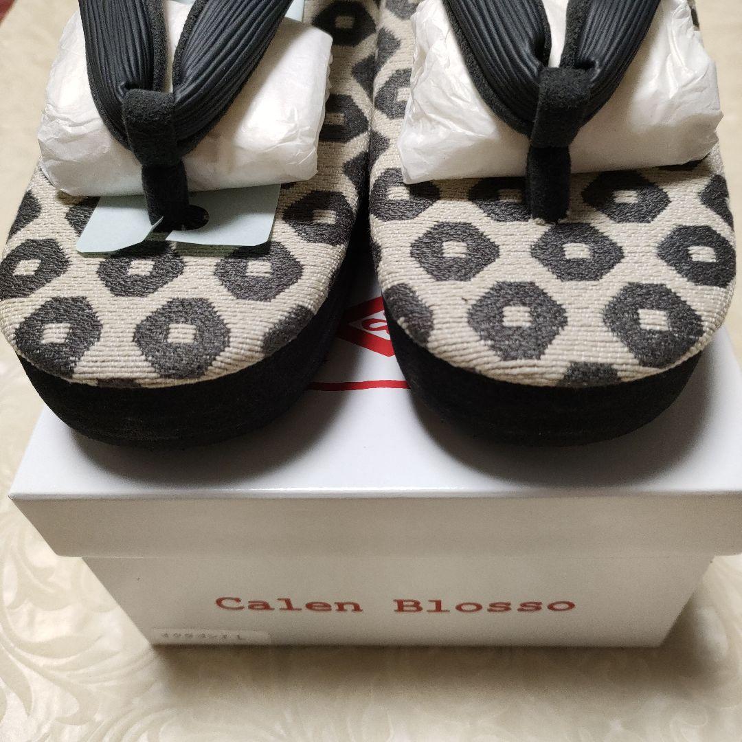 鼻緒黒 菱屋謹製 カレンブロッソ オクタゴン35 CAFE ZORI（Lサイズ