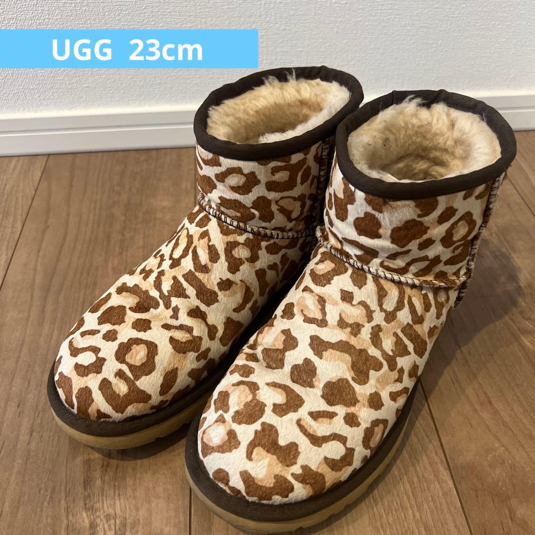 UGG レオパード ヒョウ柄 ムートンブーツ - メルカリ