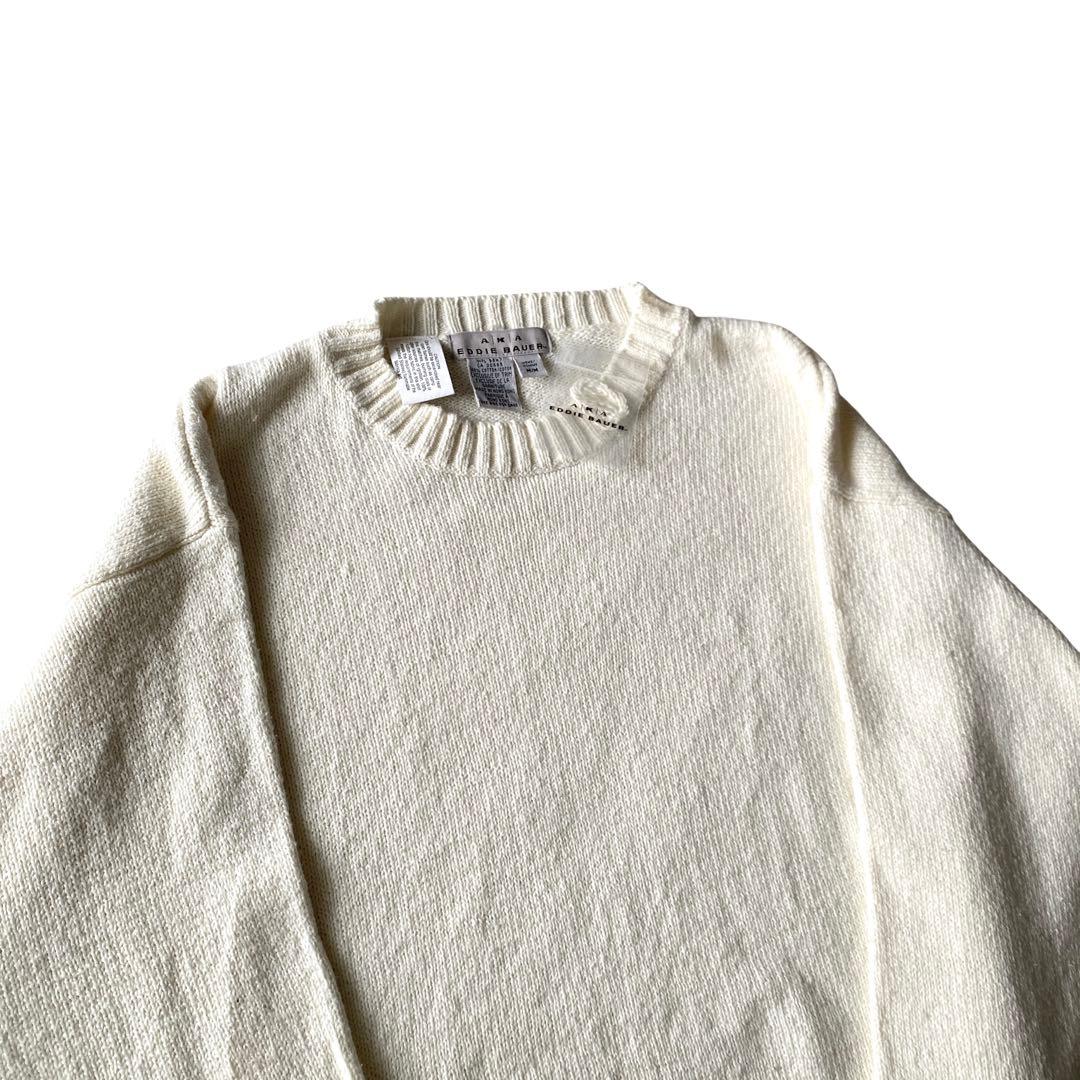 デッドストック 90s AKA EDDIE BAUER コットンニットセーター - メルカリ