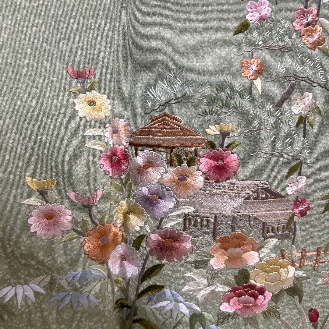 上品な手刺繍 風景画 訪問着 一つ紋 着物スキ倶楽部 739 - メルカリ