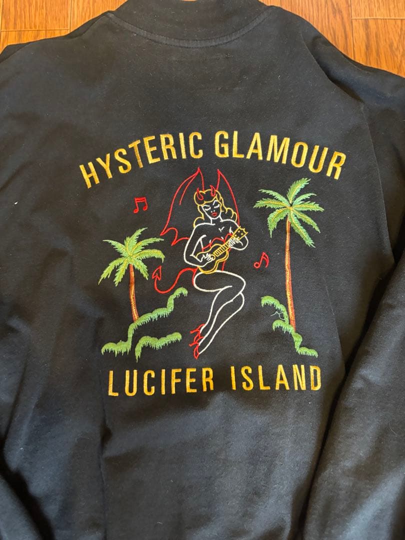 ヒステリックグラマー ギターガールハイビスカス刺繍ブルゾン - メルカリ