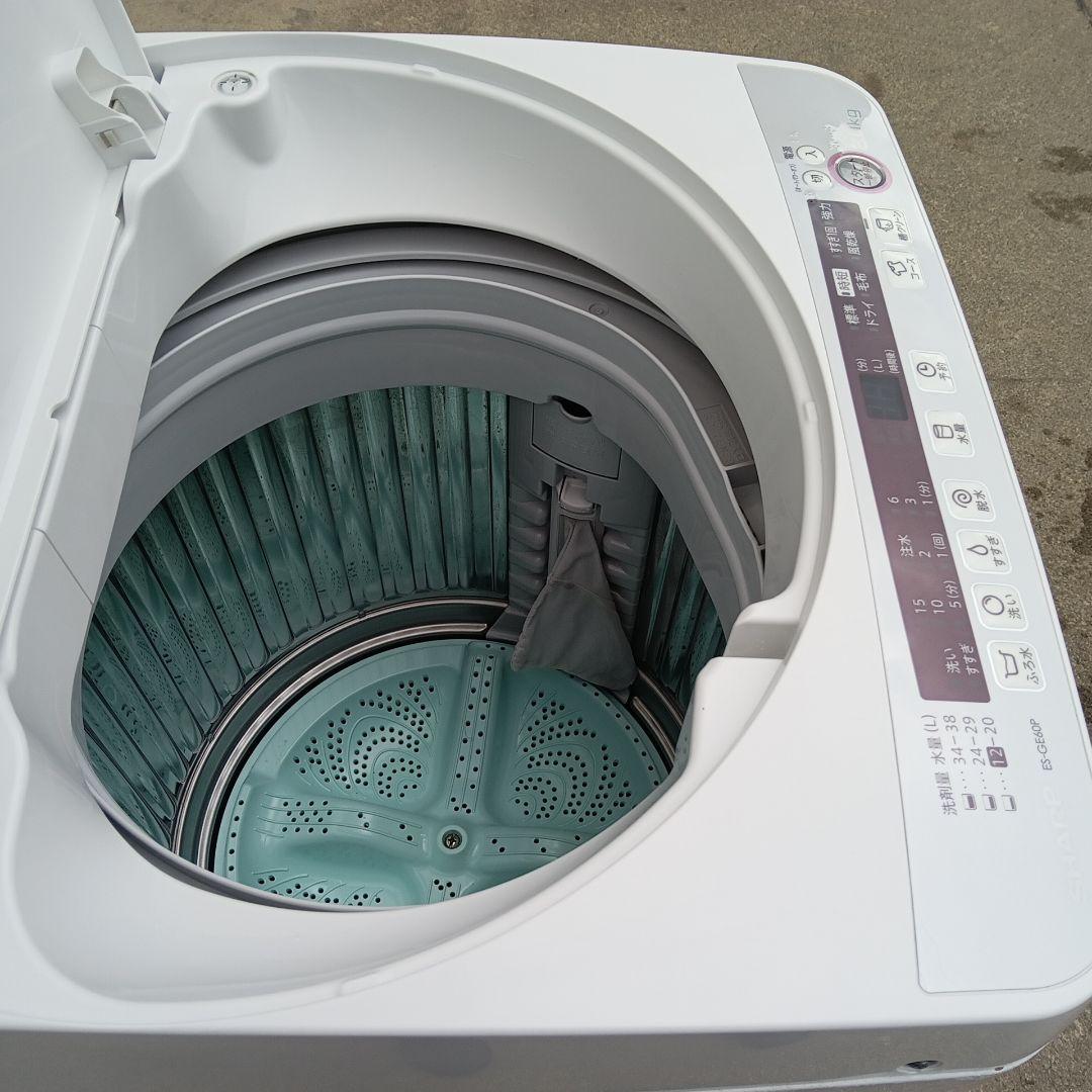 SHRARP 全自動洗濯機 ES-GE60P-P 2014年製 - メルカリ