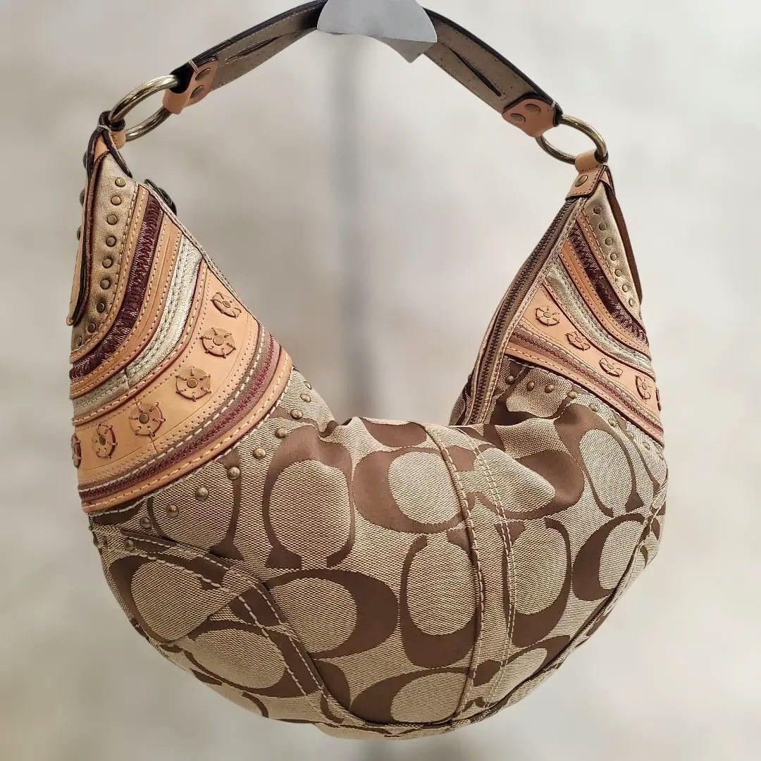 ⭐極美⭐COACH シグネクチャー パッチワーク ハーフムーン ショルダーバッグ 公式】COACH – コーチ | タビー ショルダー バッグ 26・リパーパス