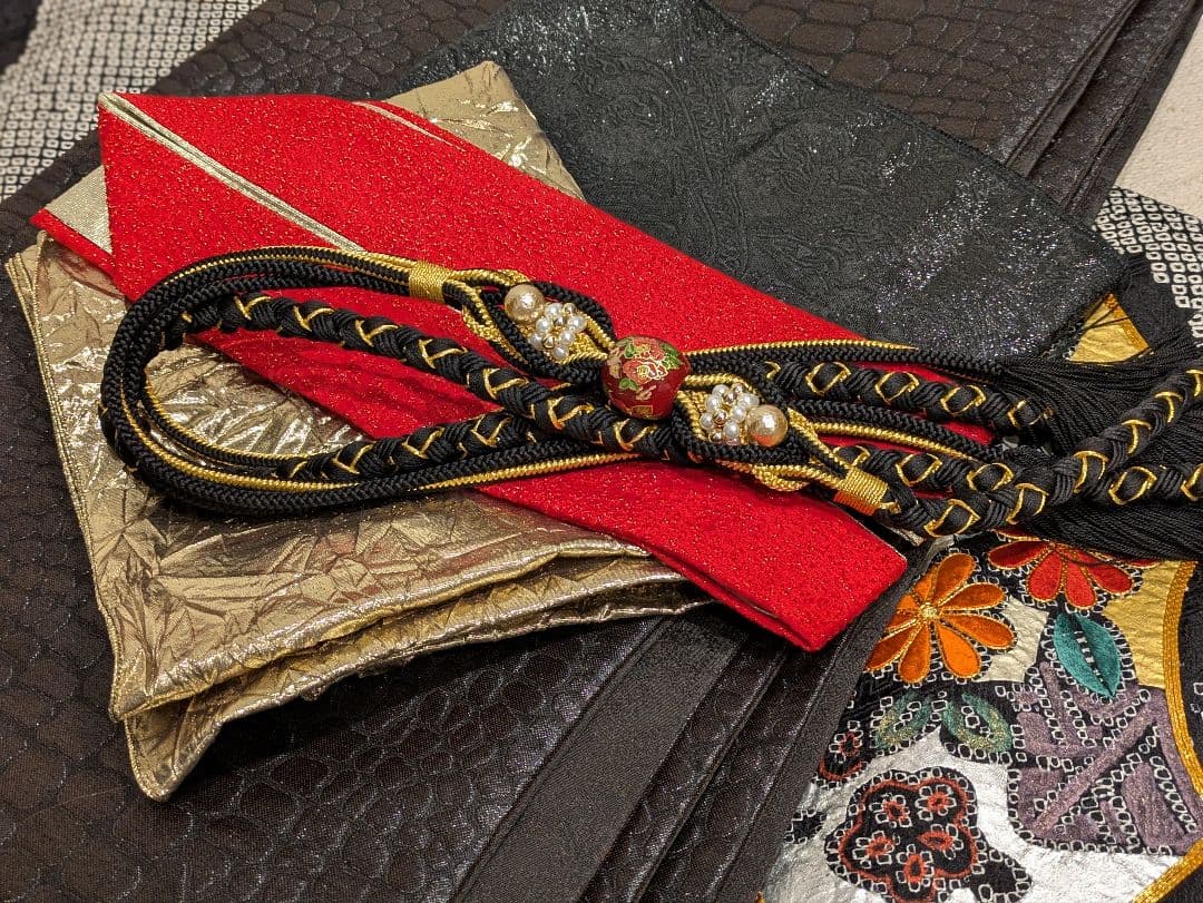 振袖フルセット 身丈157.5裄63.5 総絞り 金銀彩 黒 正絹 逸品 成人式