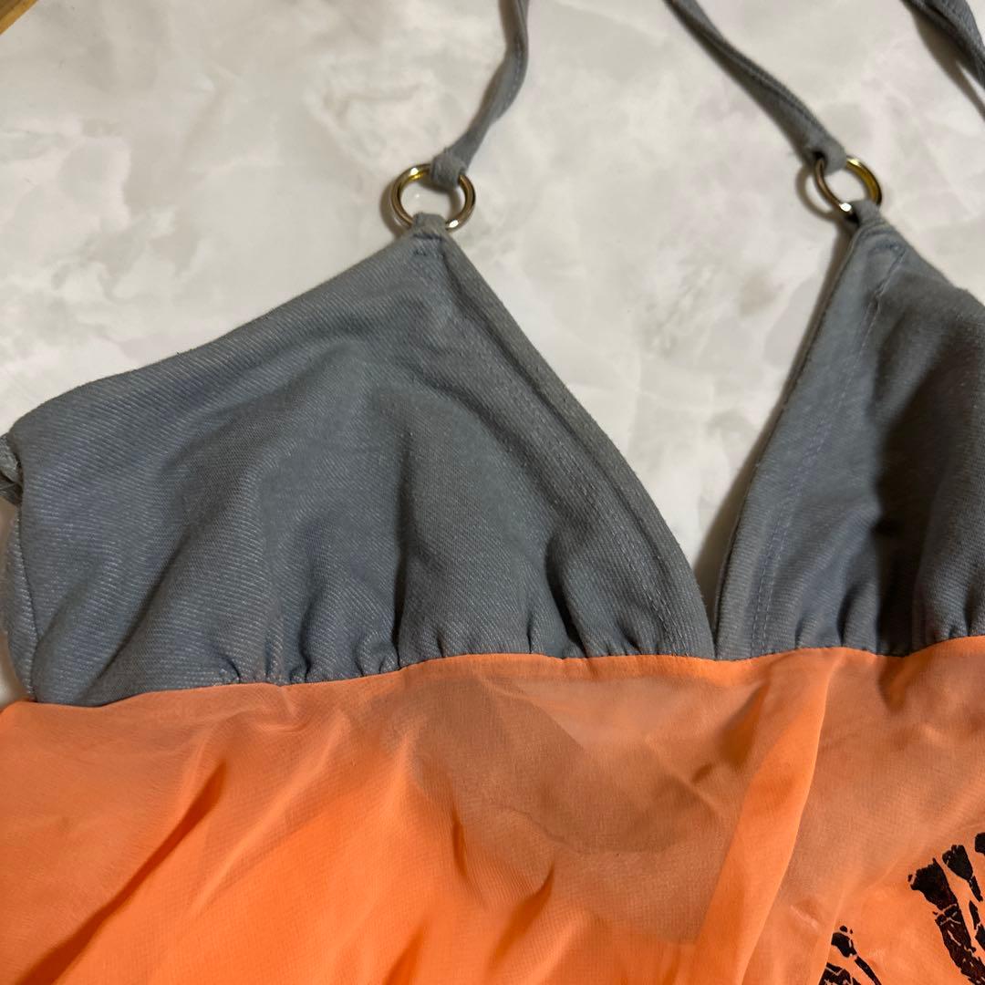 d.i.a ギャル　エロカワスカルプリント デニムキャミソール