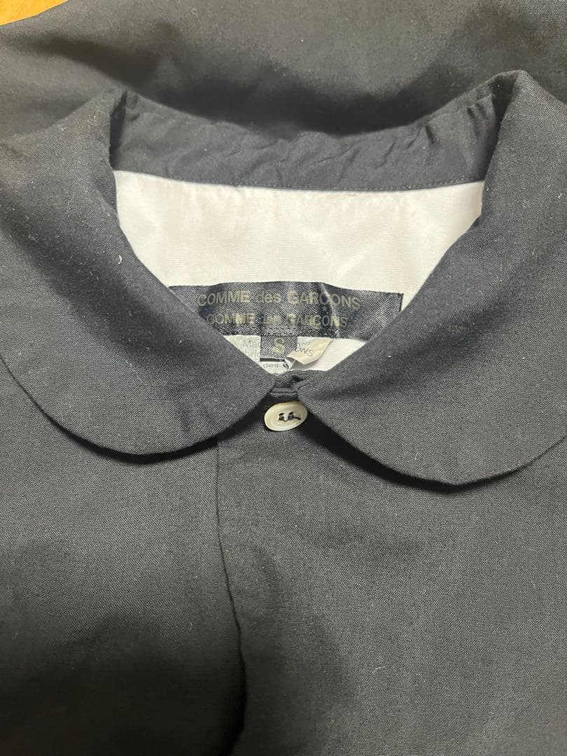 コムデギャルソンコムデギャルソン○コムコム丸襟シャツSエステル製品染