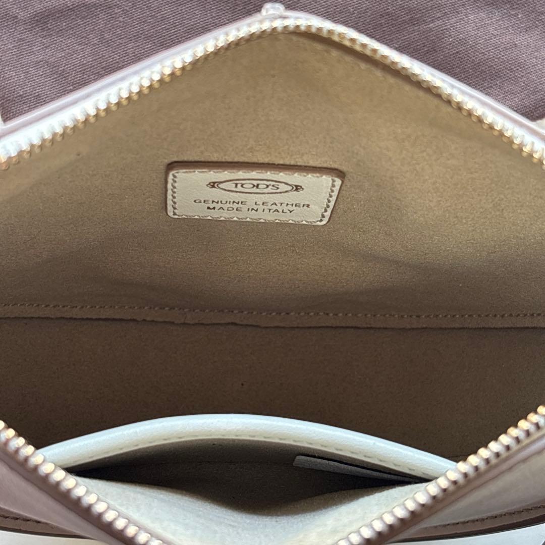 トッズ TOD'S タイムレス ハーフ ムーン ホーボー バック 白 ホワイト