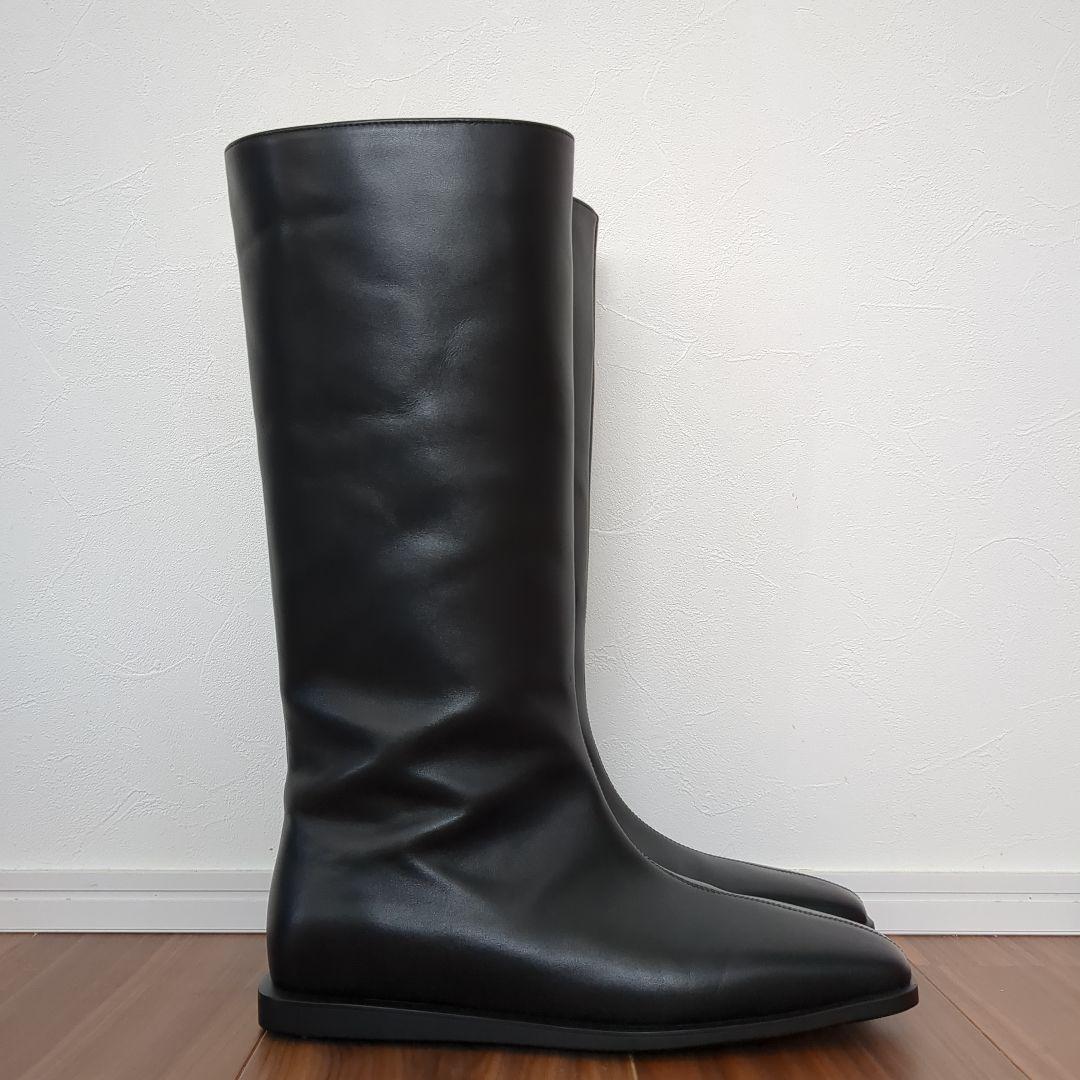 【試着のみ新品】24.5cm studio doe ロングブーツ ブラック黒39