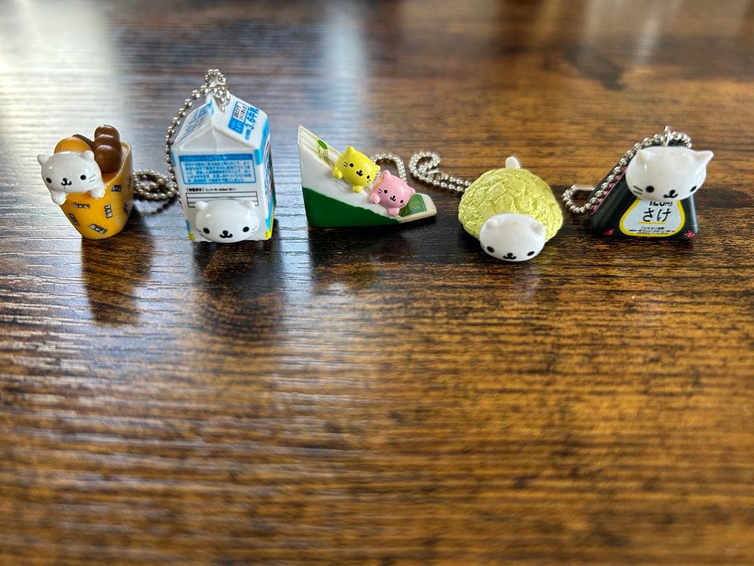にゃんにゃんにゃんこ ローソンコラボ ストラップ5個セット 平成レトロ