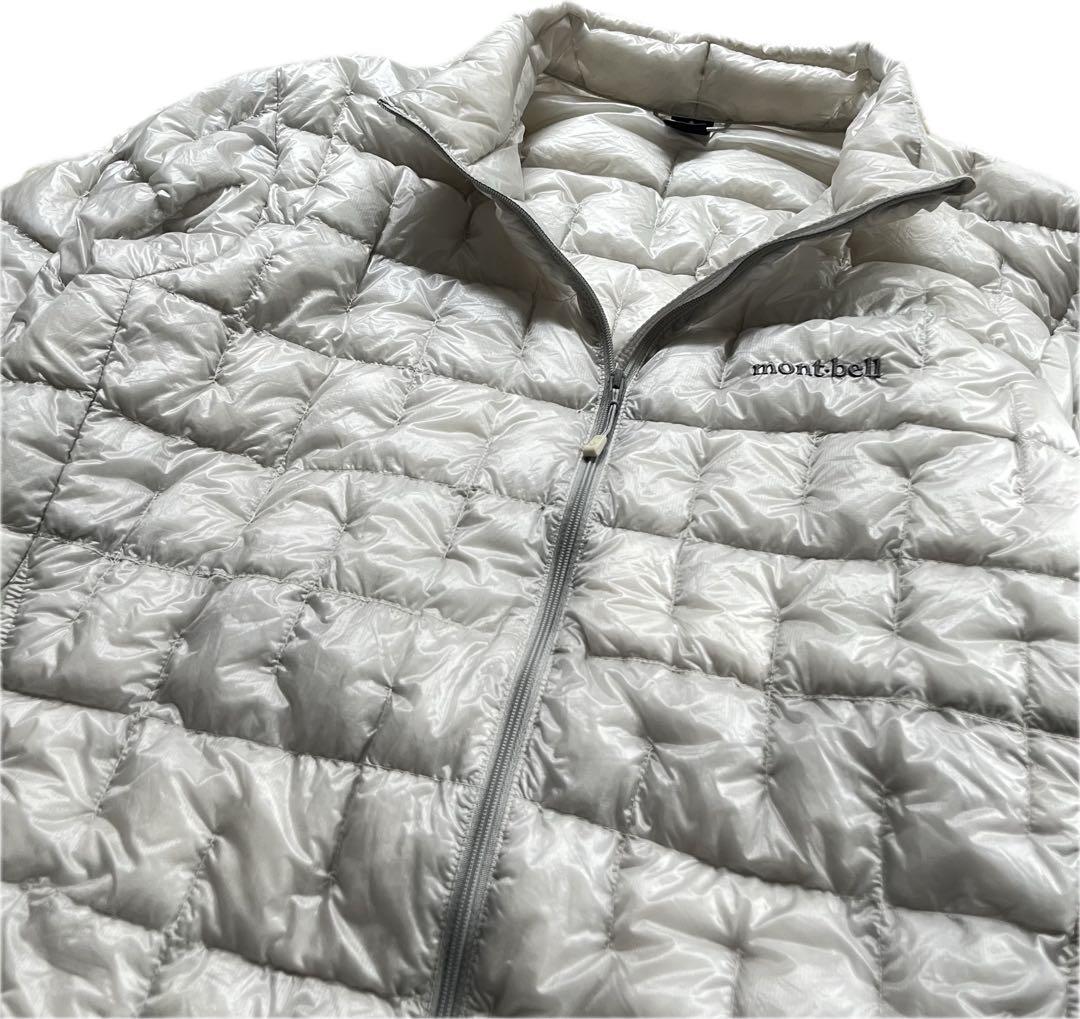 美品】モンベル プラズマ1000ダウンジャケット M 1000FP 白 収納袋