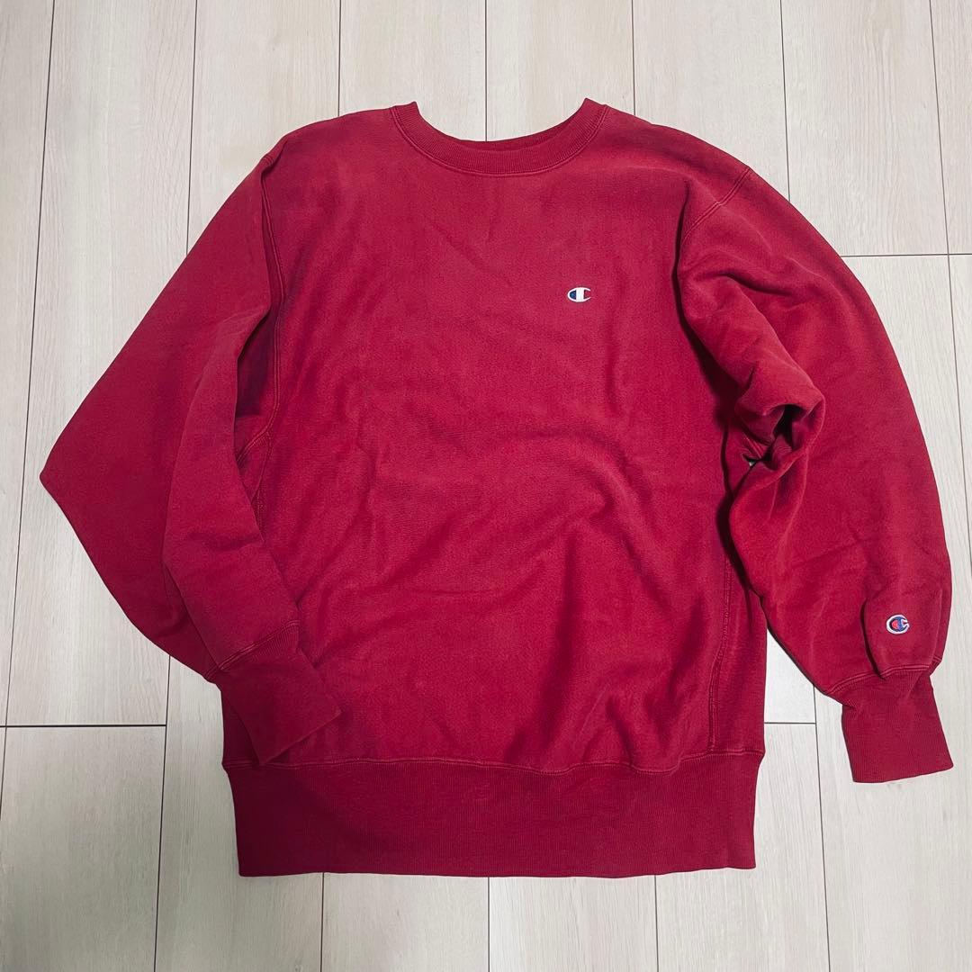 90s USA製 Champion リバースウィーブ 刺繍タグ 無地レッド XL - メルカリ